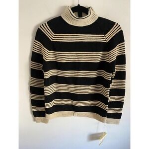 Vintage 1960s striped wool turtleneck sweater